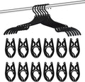 12-Pack Portable Folding Travel Hangers - Essential Clothes Drying Rack for Cruises and Travel (Black)