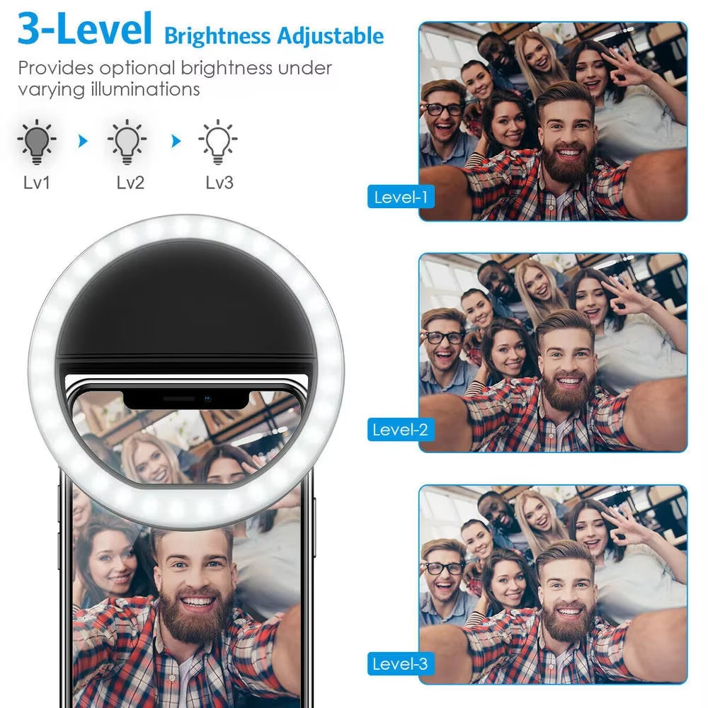 USB Charge Led Selfie Ring Light Mobile Phone