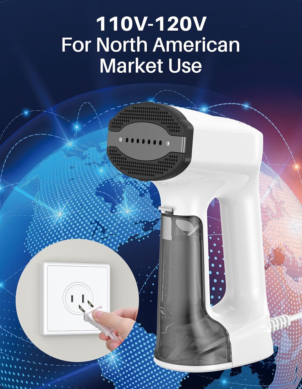 Vacuum Steamer for Clothes, 3500Pa Suction Handheld Clothes Steamer