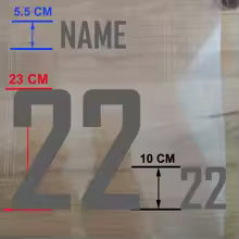 Football Jersey Custom Name & Number Iron-On Transfer Kit