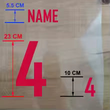 Football Jersey Custom Name & Number Iron-On Transfer Kit