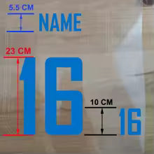 Football Jersey Custom Name & Number Iron-On Transfer Kit