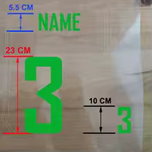 Football Jersey Custom Name & Number Iron-On Transfer Kit