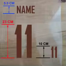 Football Jersey Custom Name & Number Iron-On Transfer Kit