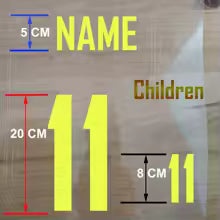 Football Jersey Custom Name & Number Iron-On Transfer Kit