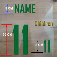 Football Jersey Custom Name & Number Iron-On Transfer Kit