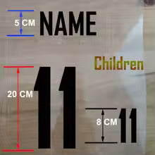 Football Jersey Custom Name & Number Iron-On Transfer Kit