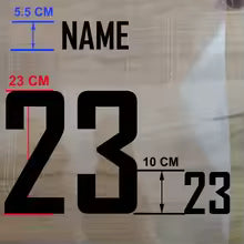 Football Jersey Custom Name & Number Iron-On Transfer Kit