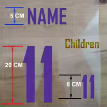 Football Jersey Custom Name & Number Iron-On Transfer Kit