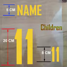 Football Jersey Custom Name & Number Iron-On Transfer Kit