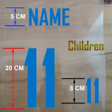 Football Jersey Custom Name & Number Iron-On Transfer Kit