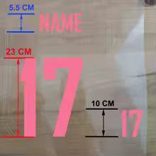 Football Jersey Custom Name & Number Iron-On Transfer Kit