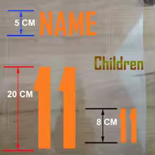 Football Jersey Custom Name & Number Iron-On Transfer Kit