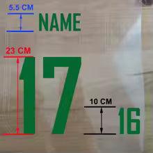 Football Jersey Custom Name & Number Iron-On Transfer Kit