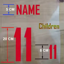 Football Jersey Custom Name & Number Iron-On Transfer Kit