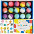 15PCS Kids Bath Bomb Gift Set – Colorful Fizzy Bath Bombs with Hidden Surprise Toys