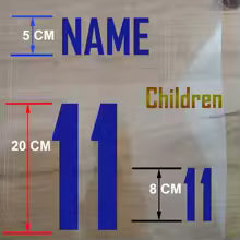 Football Jersey Custom Name & Number Iron-On Transfer Kit