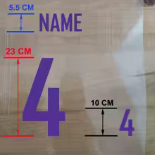 Football Jersey Custom Name & Number Iron-On Transfer Kit