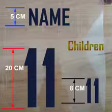 Football Jersey Custom Name & Number Iron-On Transfer Kit