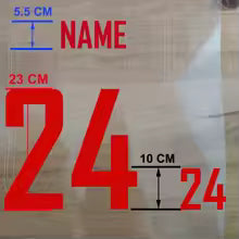 Football Jersey Custom Name & Number Iron-On Transfer Kit