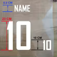 Football Jersey Custom Name & Number Iron-On Transfer Kit