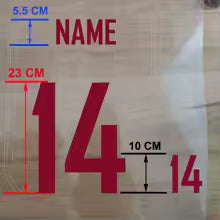 Football Jersey Custom Name & Number Iron-On Transfer Kit