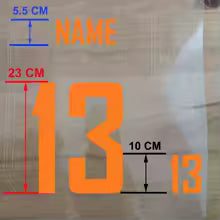 Football Jersey Custom Name & Number Iron-On Transfer Kit