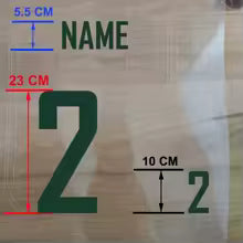 Football Jersey Custom Name & Number Iron-On Transfer Kit