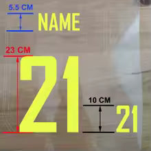 Football Jersey Custom Name & Number Iron-On Transfer Kit