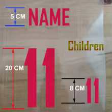 Football Jersey Custom Name & Number Iron-On Transfer Kit