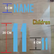 Football Jersey Custom Name & Number Iron-On Transfer Kit