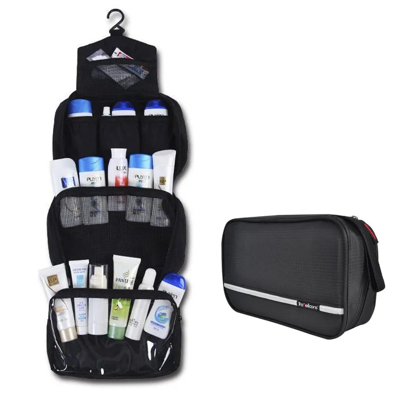 New Hanging Toiletry Bag Travel Toiletry Wash Organizer Kit for Men Women Cosmetics Make up Sturdy Hanging Hook Shower Bags